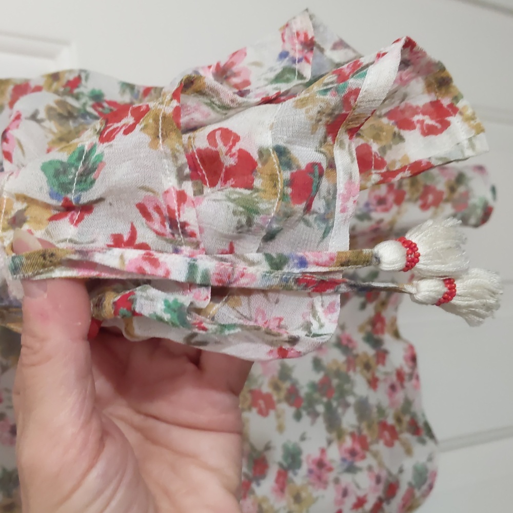 Anthropologie Raga Alexandra Flouncy Romantic Babydoll Floral Mini Dress- Size S - Picture 3 of 4